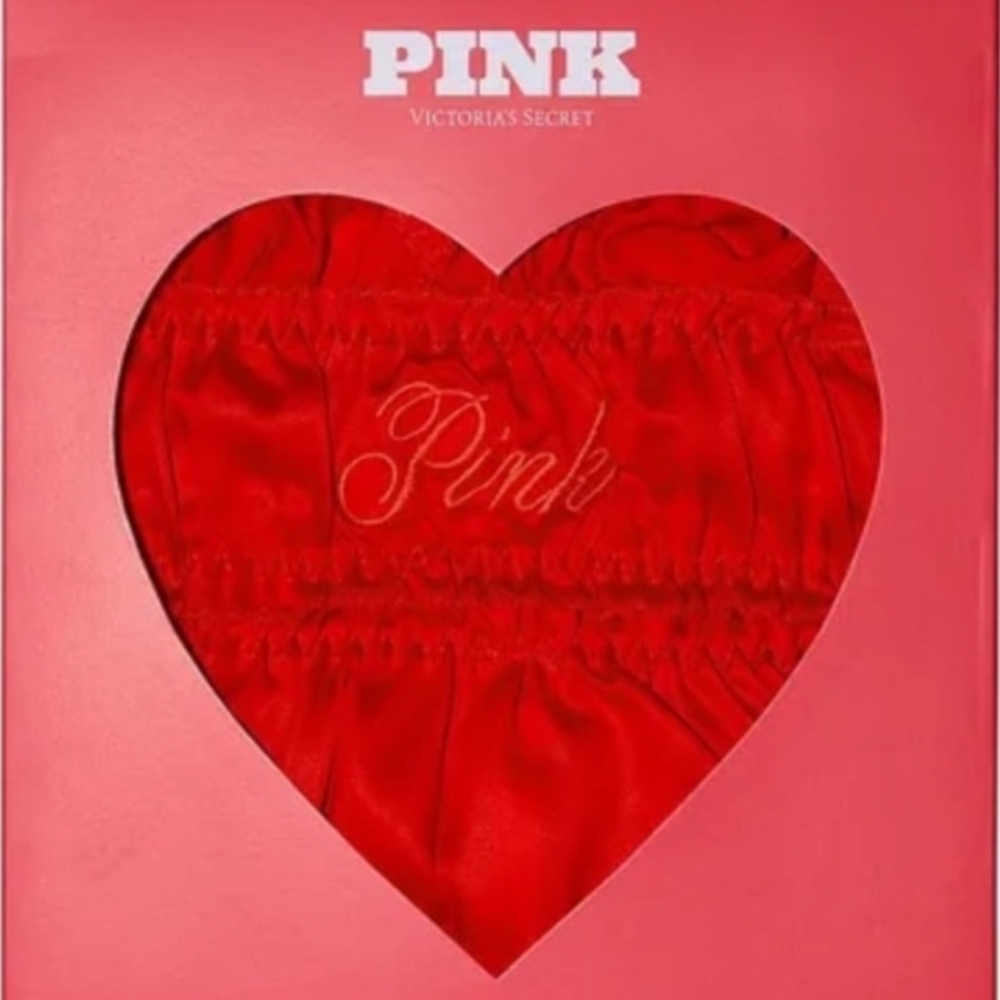 Victoria's Secret Pink Heart Box Red Lingerie